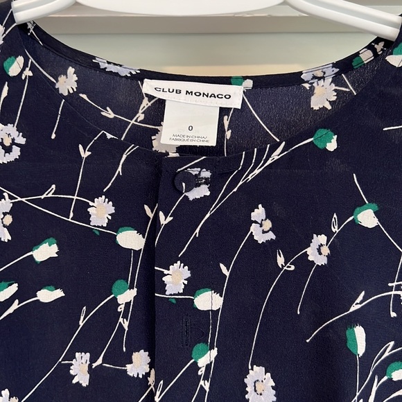 Club Monaco Navy Floral Romper - Picture 3 of 9